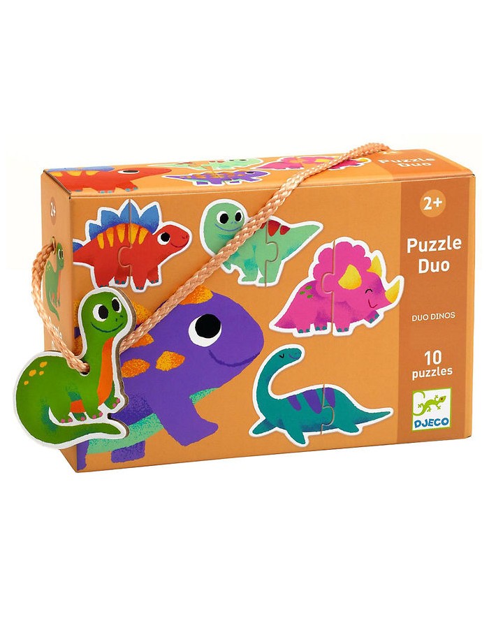 Puzzle Duo Dinos · Djeco