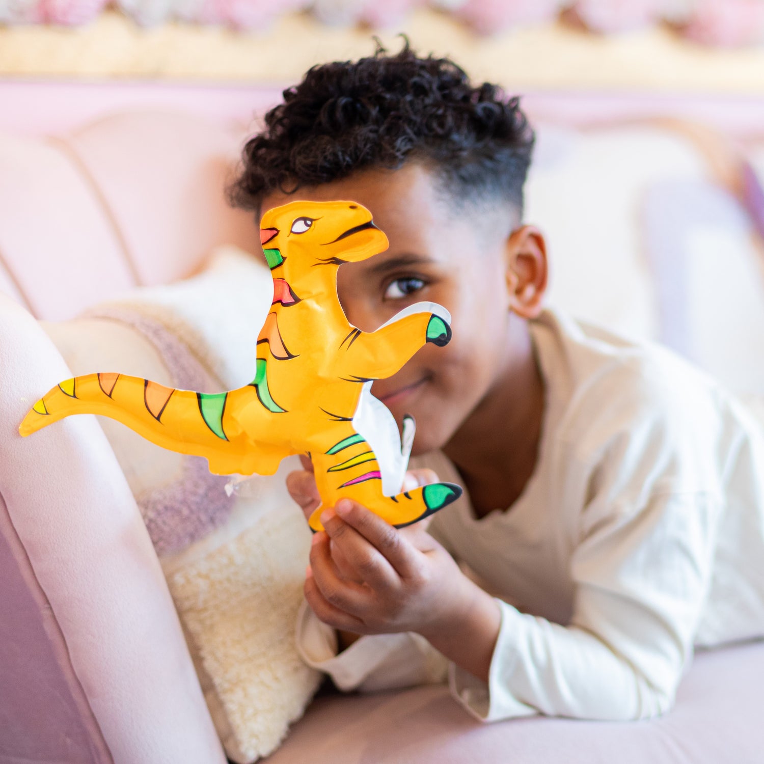 Dinosaurios inflables para colorear · Ara Créative