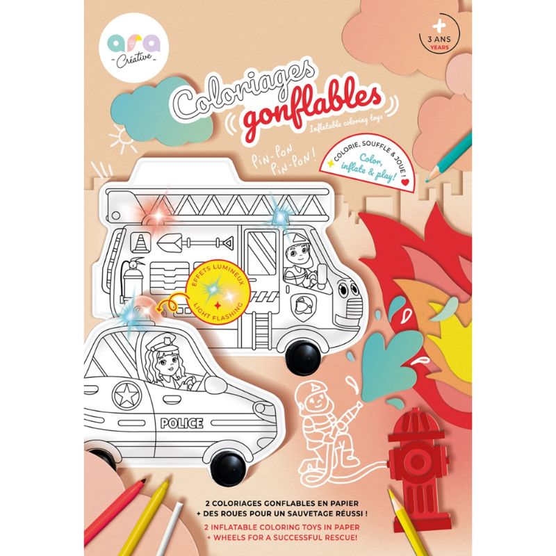 Set de inflables para colorear Rescate · Ara Créative