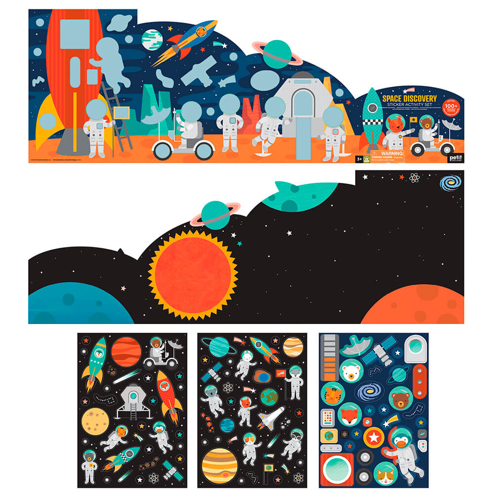 Set de pegatinas reposicionables "Descubre el Espacio" · Petit Collage
