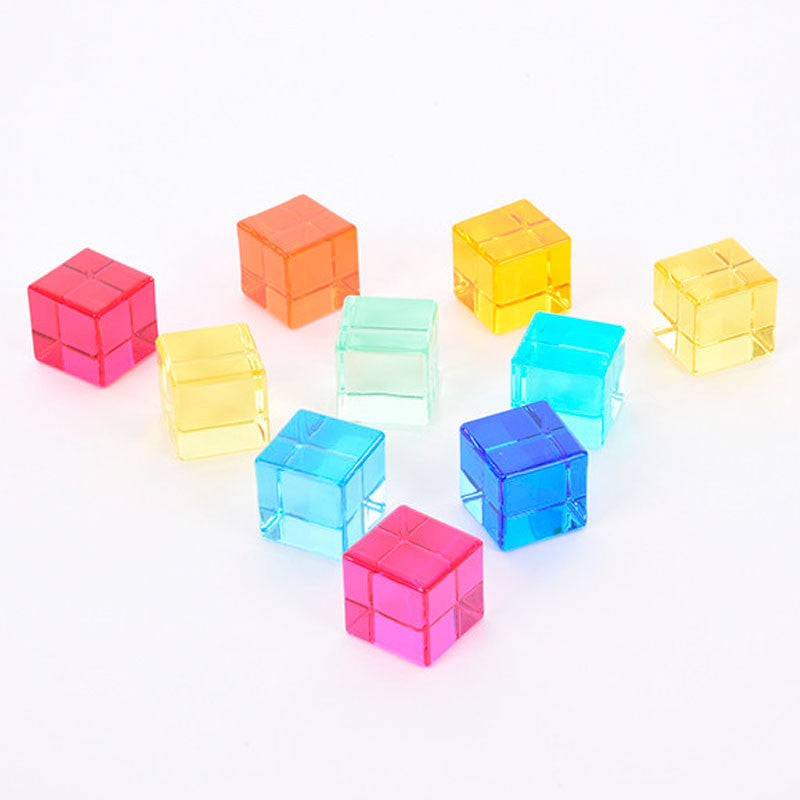 Gemas de Colores Cubos Acrílicos · Tickit