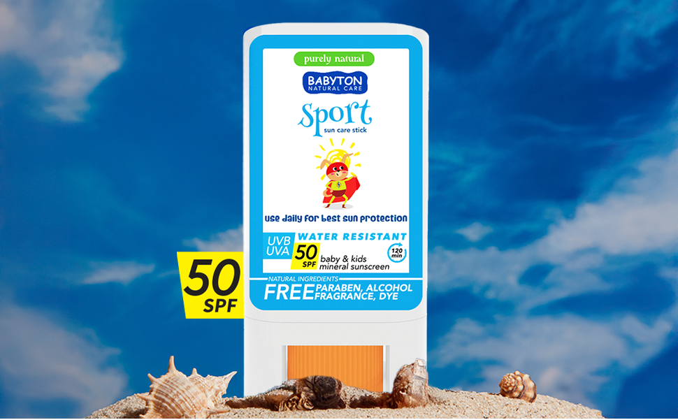 Stick de protección solar MINERAL (50 SPF UVB / UVA) · Babyton
