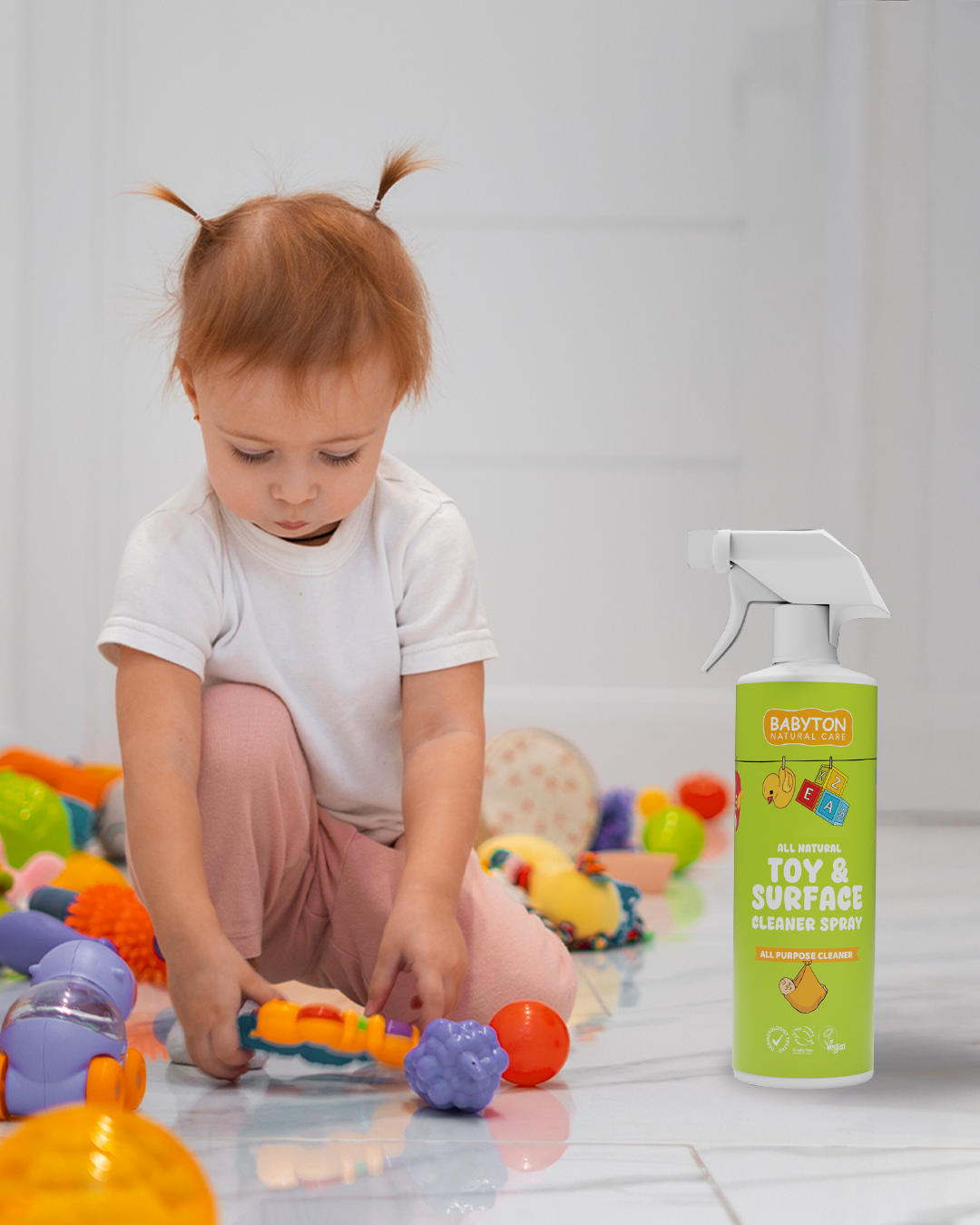 Spray limpiador juguetes y superficies · Babyton