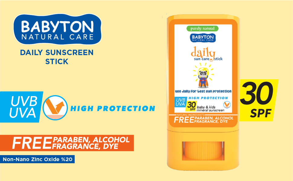 Stick de protección solar MINERAL (30 SPF UVB / UVA) · Babyton