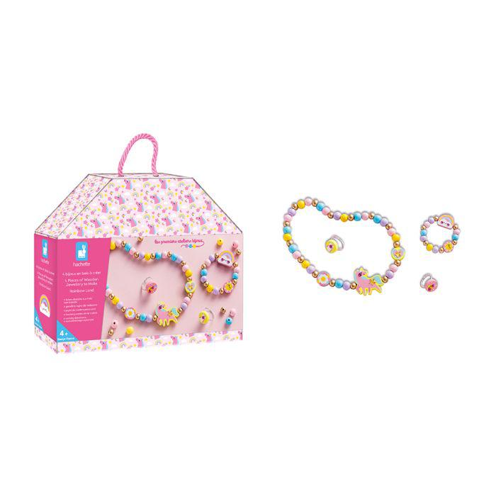 4 Joyas de madera Rainbow Land · Janod