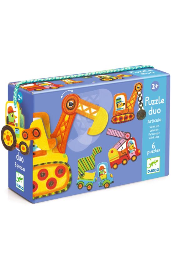 Puzzle Duo Vehículos Articulados · Djeco