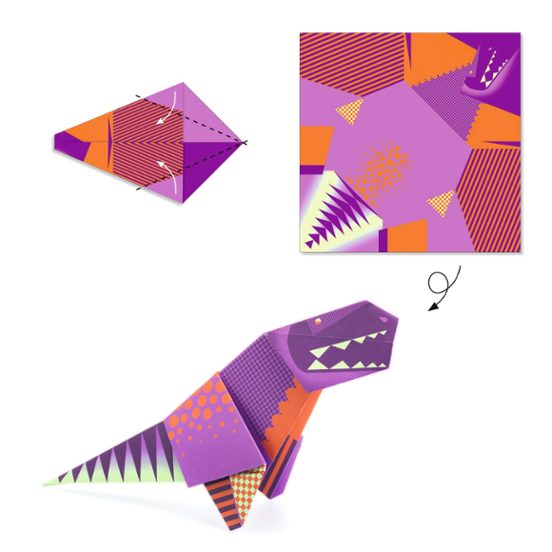 Papiroflexia Origami Dinosaurios · Djeco