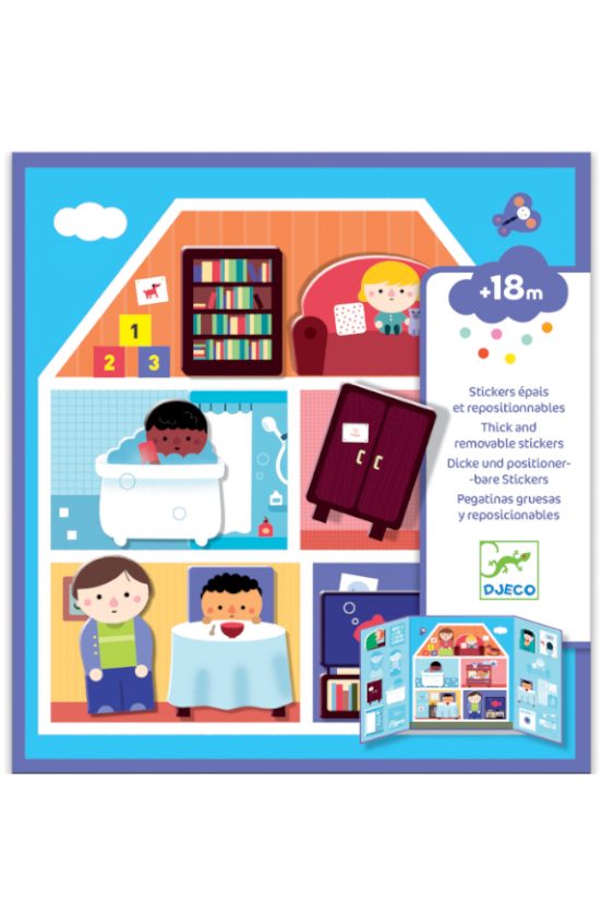 Pegatinas reposicionables +18m · Djeco