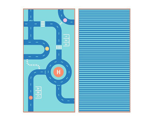 Toalla microfibra con juego "Carretera" · Quut