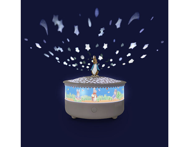 Proyector de estrellas musical y quitamiedos  portátil "Peter the Rabbit" · Trousselier