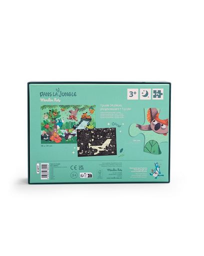 Puzzle fosforescente La Cascada Jungla (24 piezas) · Moulin Roty