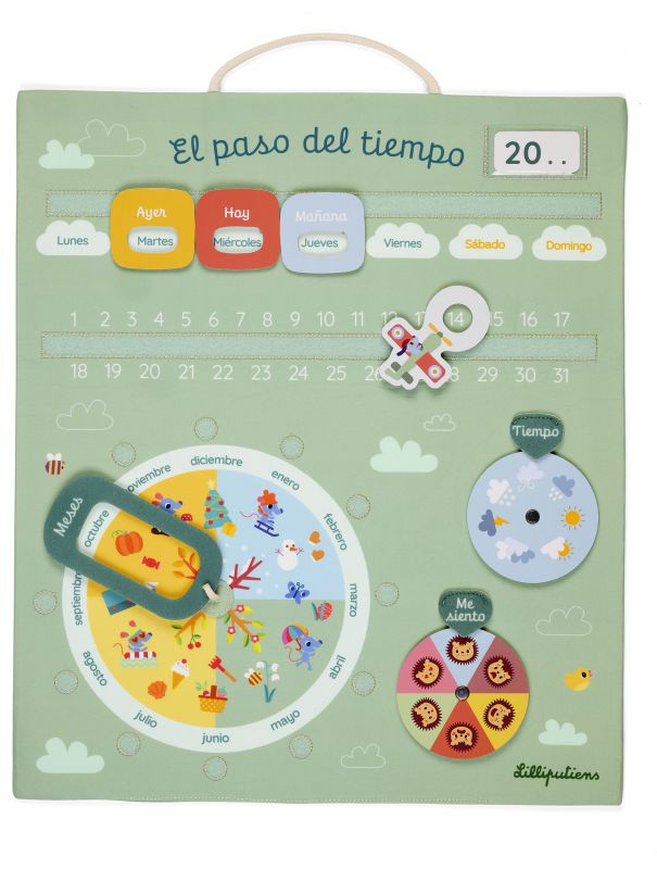 El paso del tiempo, mi primer calendario (español) · Lilliputiens