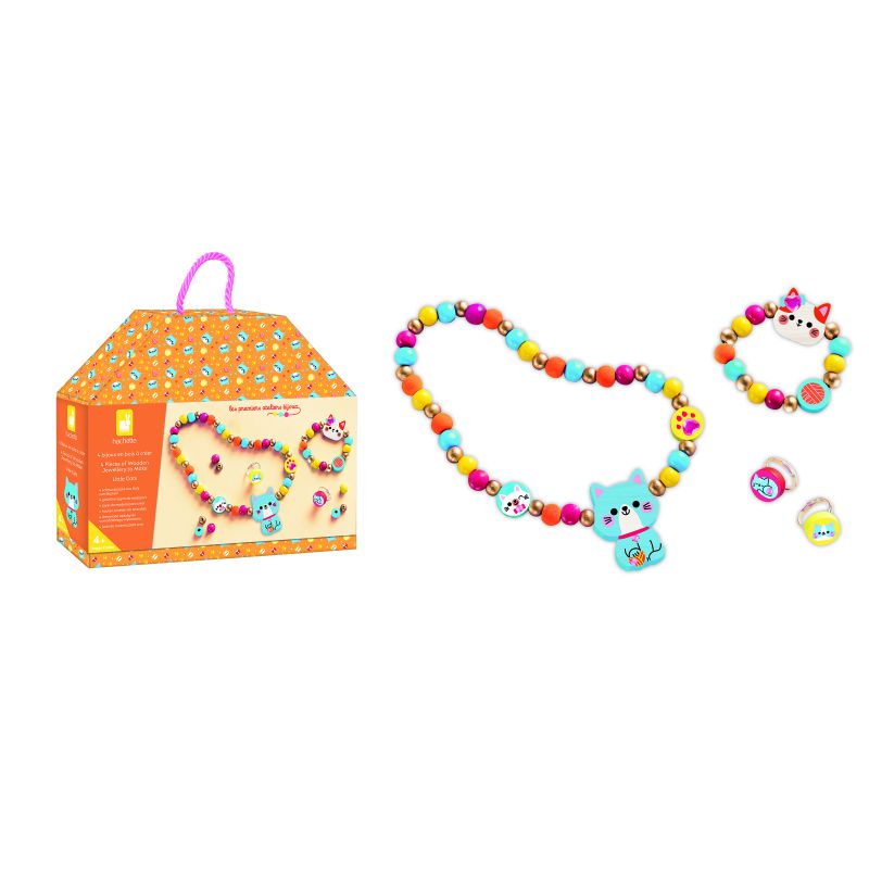 4 Joyas de Madera Little Cats · Janod