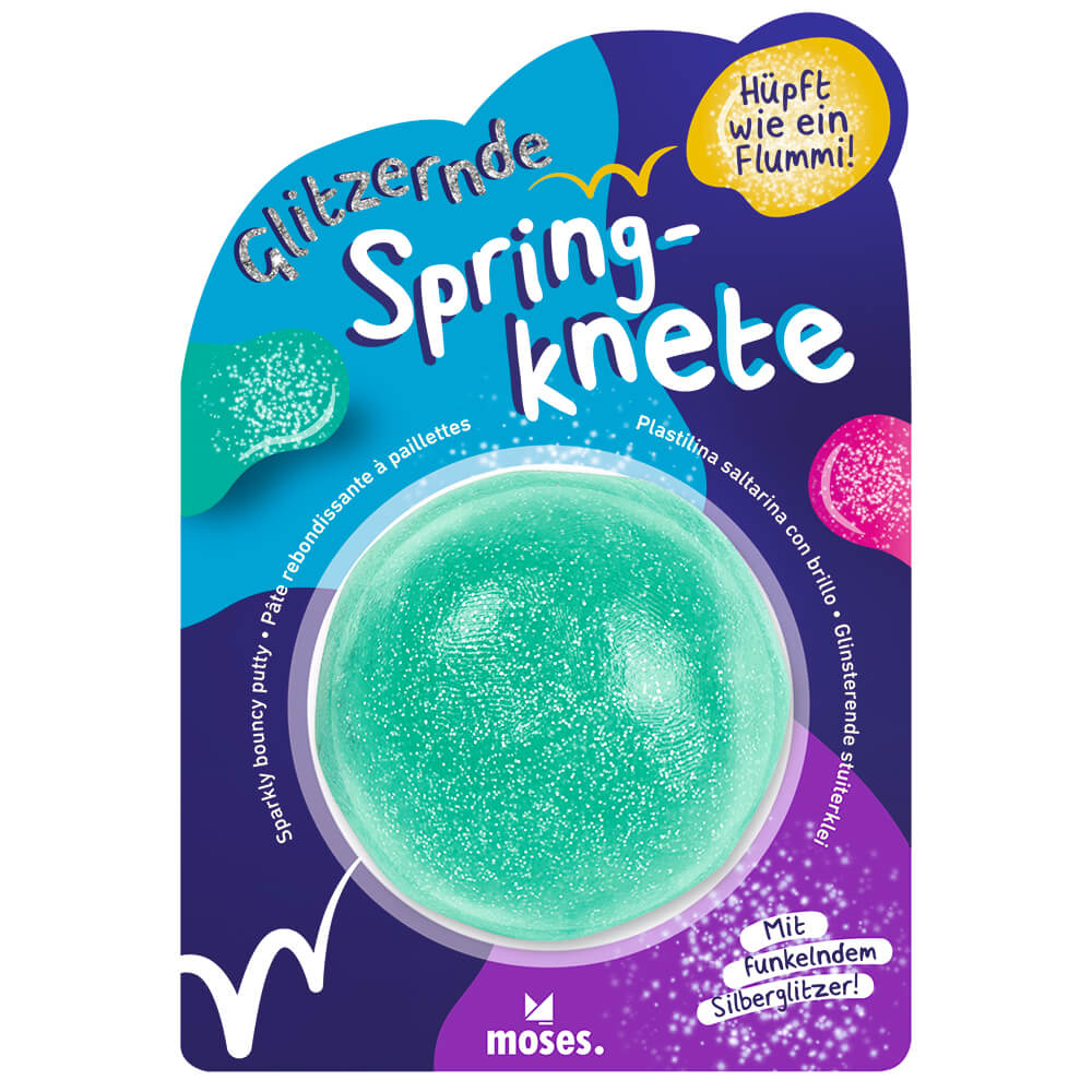 Plastilina moldeable saltarina con brillo (colores surtidos)· Moses