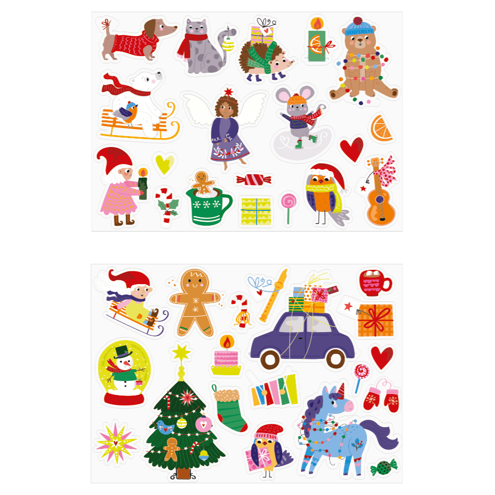 Set de pegatinas fluorescentes Navidad · Moses