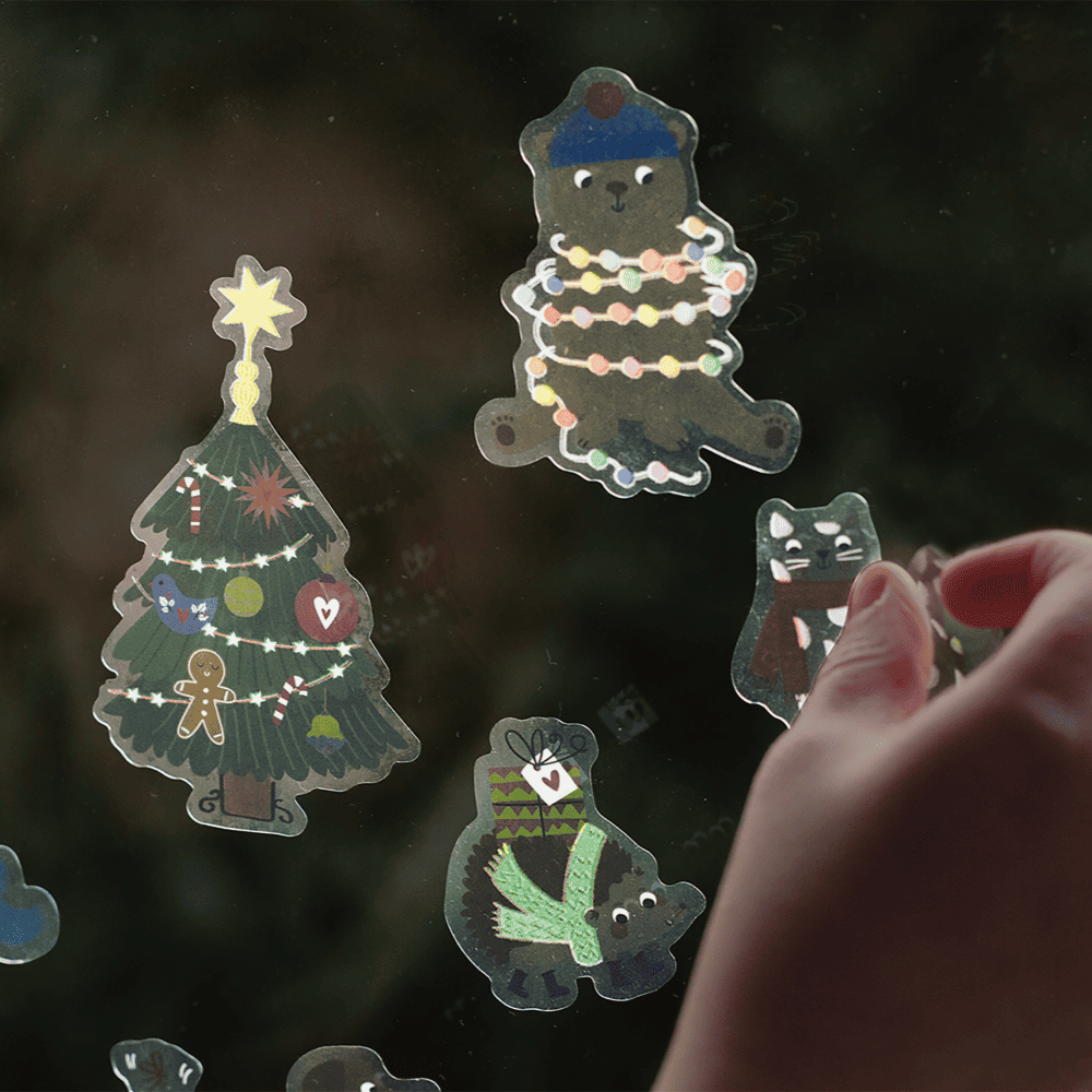 Set de pegatinas fluorescentes Navidad · Moses