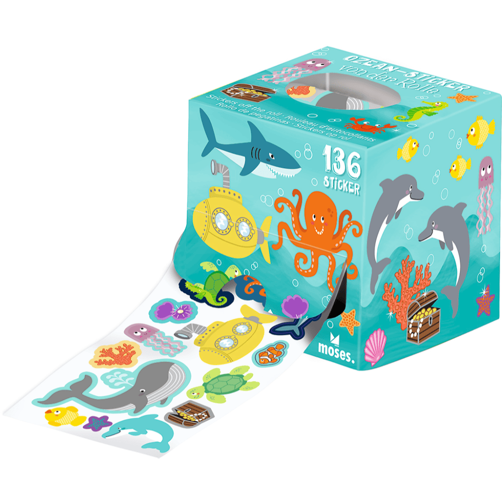Rollo de pegatinas Océano, Espacio y Animales (modelos surtidos) · Moses