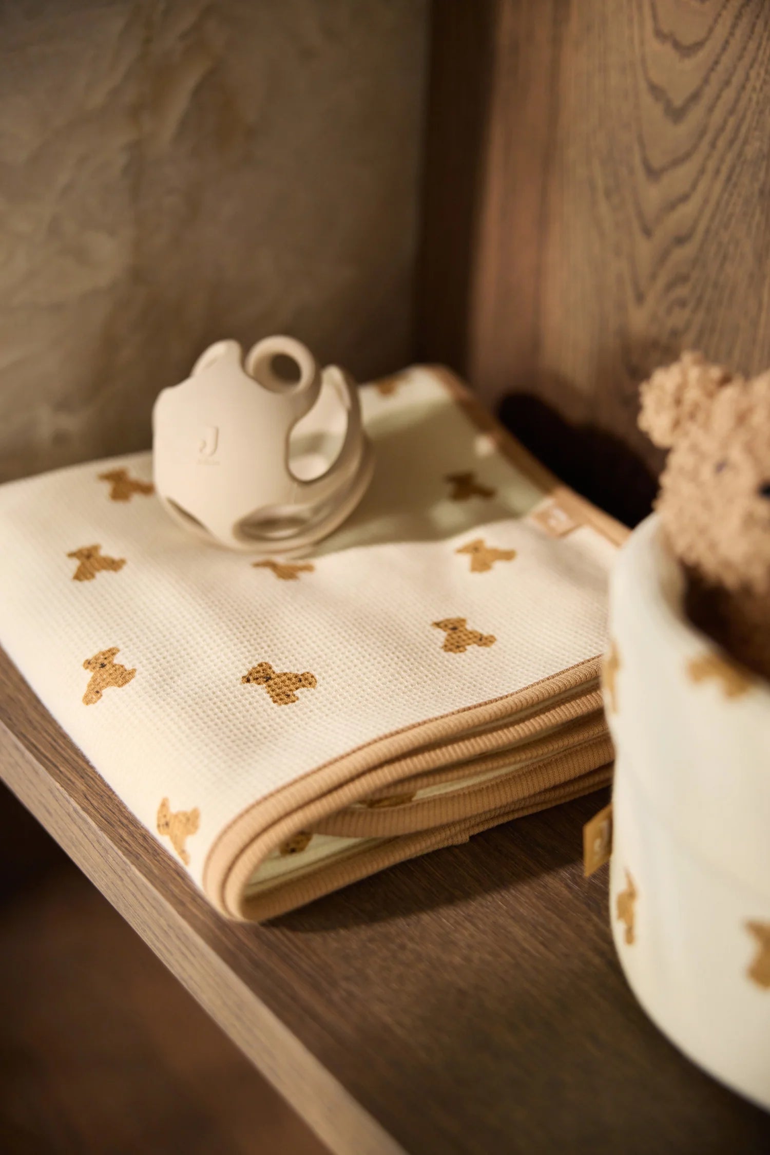 Manta Waffle Mini teddy bear · Jollein