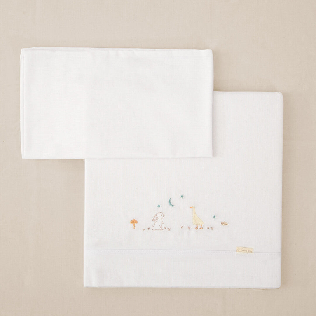 Juego sabanas punto jersey 3 piezas Happy Forest (Minicuna (50x80/90)) · Bimbidreams