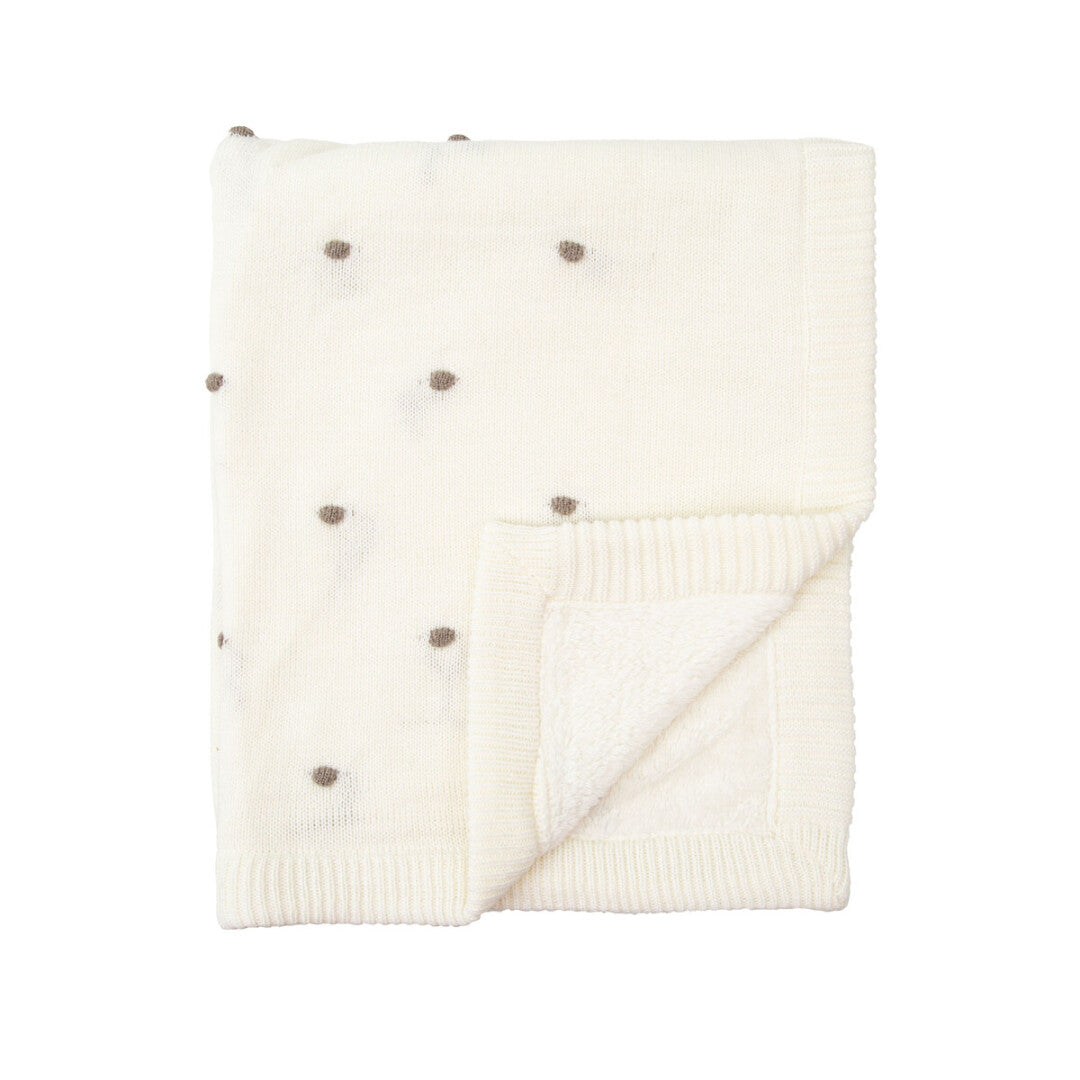 Manta tricot dots Coralina Basics 80x100cm · Bimbidreams