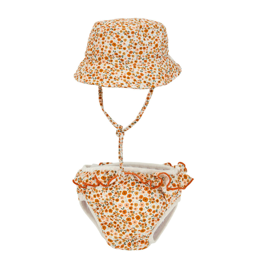 Set bañador pañal y gorrito con protección UPF 50+ Formentera · Bimbidreams