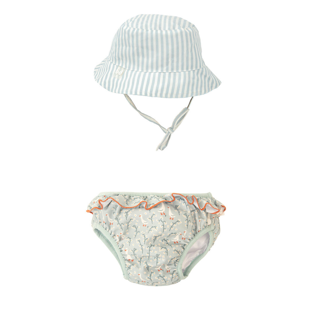 Set bañador pañal y gorrito con protección UPF 50+ Guss · Bimbidreams