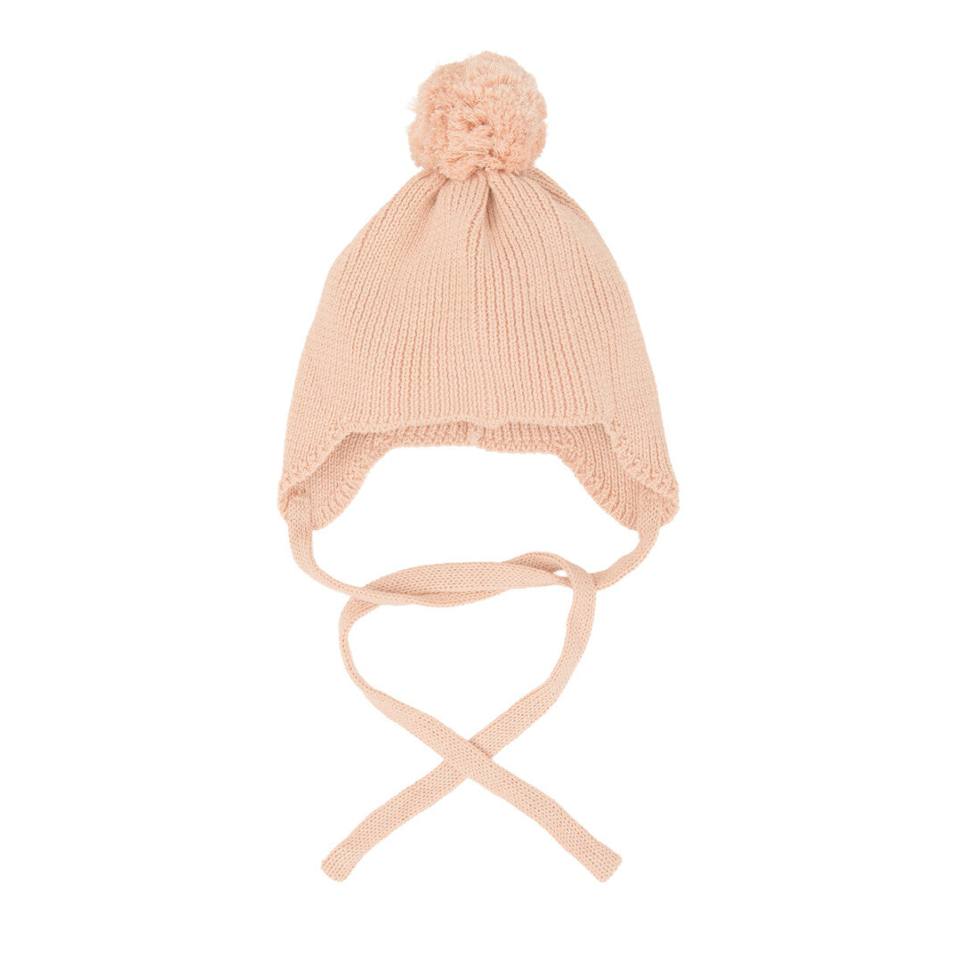 Gorro bebé tricot con pompom (0-3m) · Bimbidreams