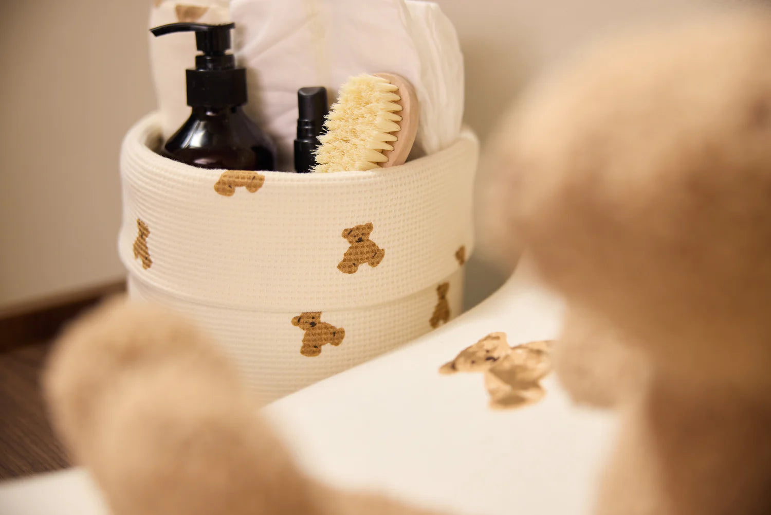 Cesta organizador Waffle Mini teddy bear · Jollein