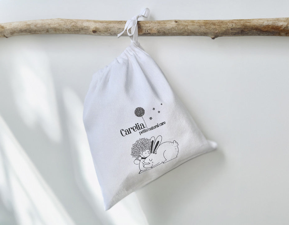 Bolsa cordón 25x25 de algodón · Carelia