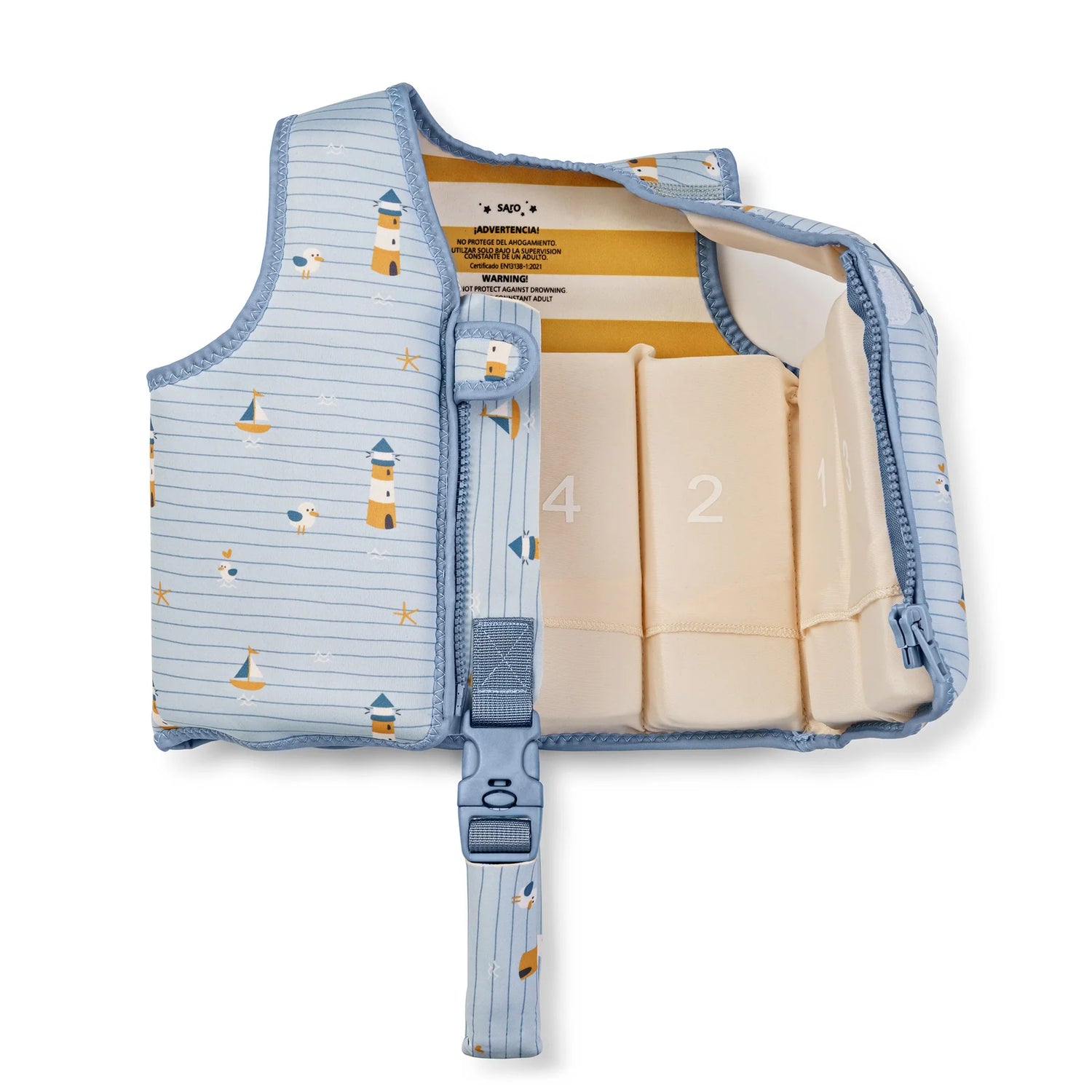 Chaleco flotador de aprendizaje "Navy Hugs" · Saro
