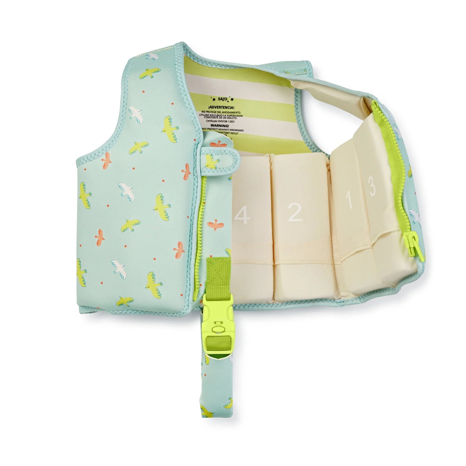 Chaleco flotador de aprendizaje "Tropicool mint"