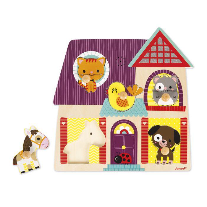Puzzle encajable musical "Mis Amigos los Animales" · Lilliputiens