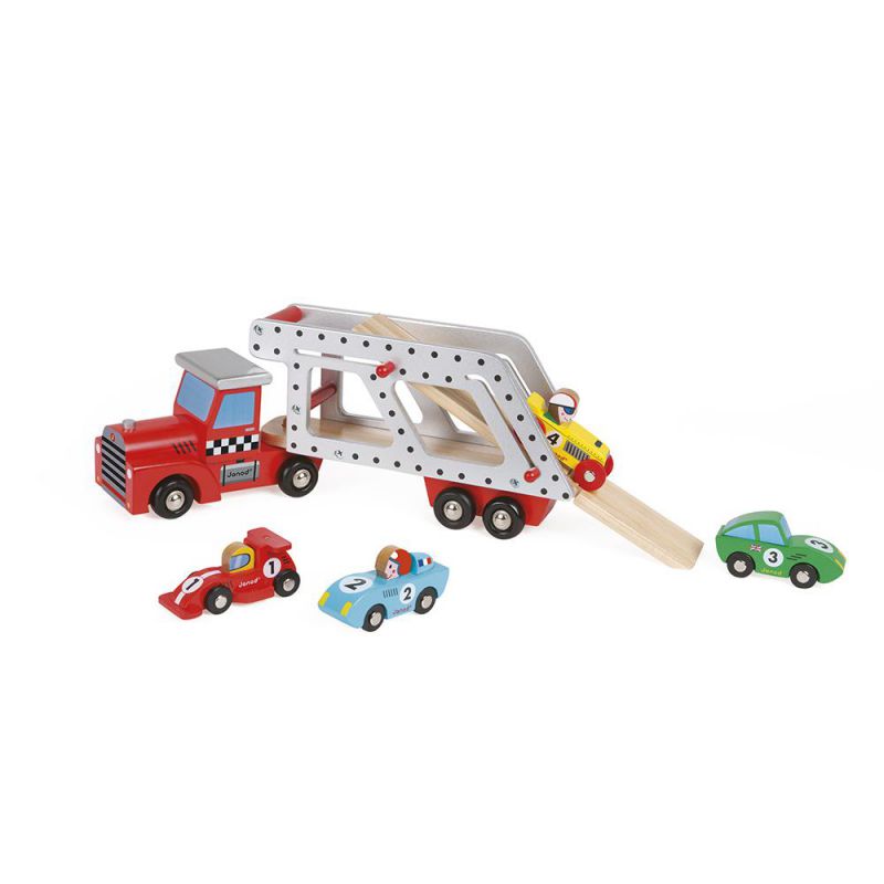 Camión Portaoches Story con 4 coches · Janod