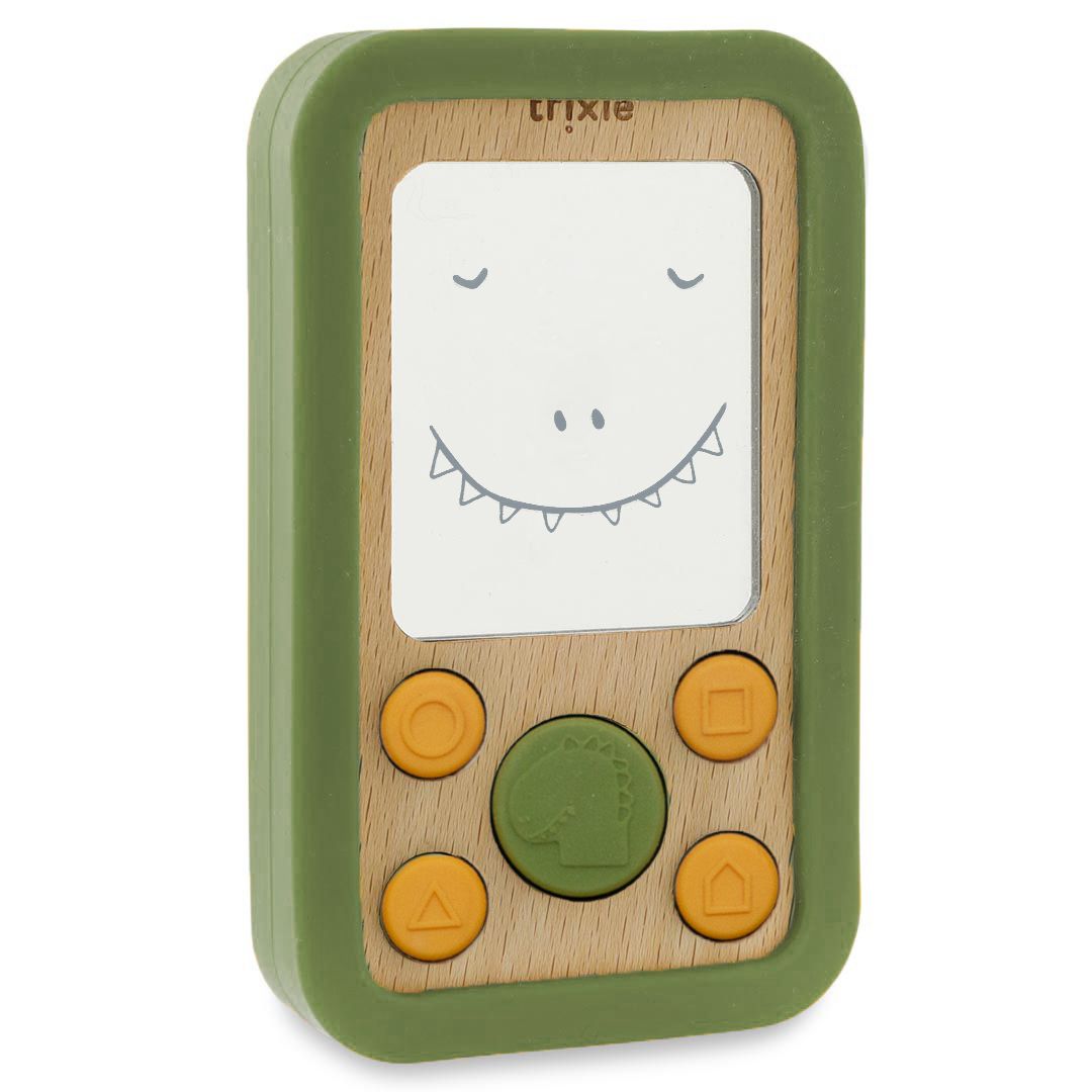 Teléfono de silicona y madera para bebés · Trixie