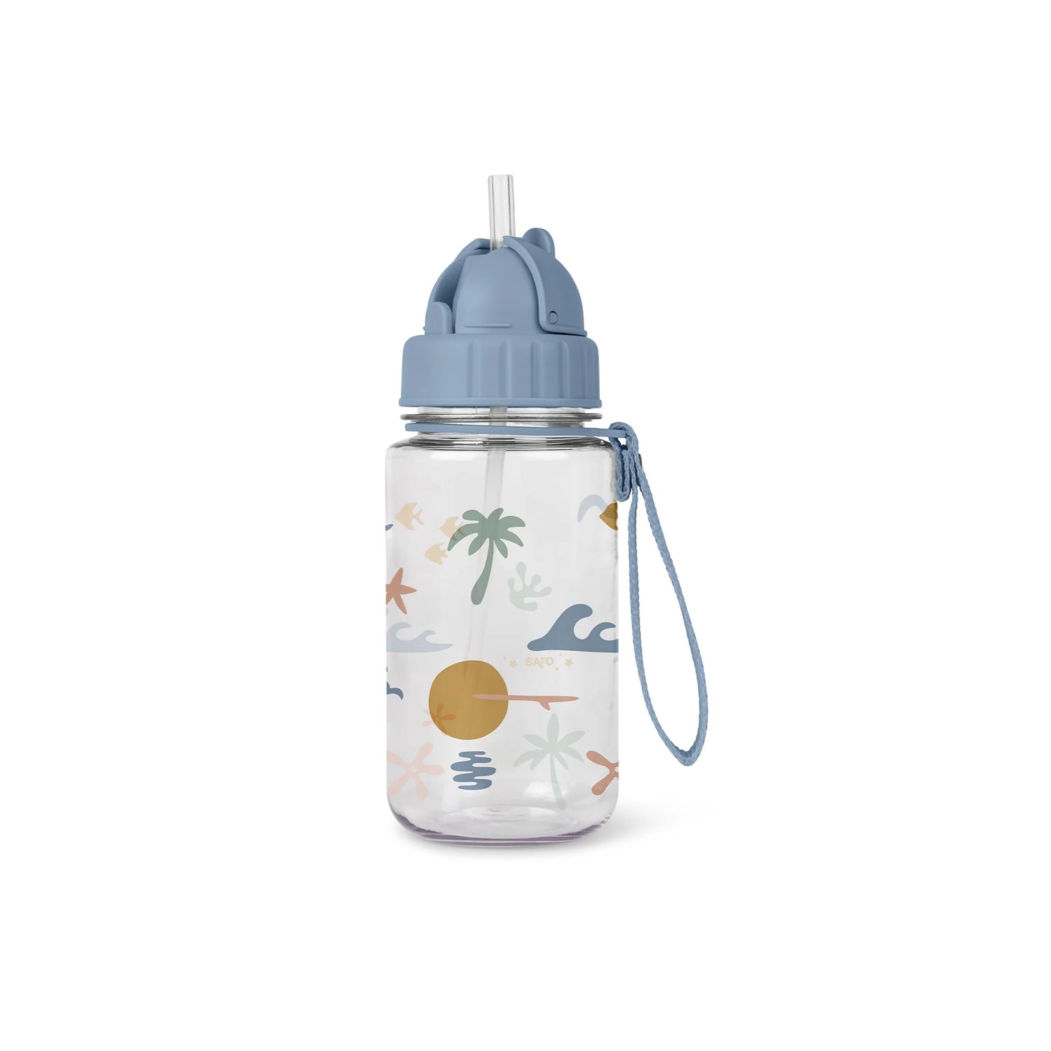 Botella con pajita 400ml Good vibes · Saro