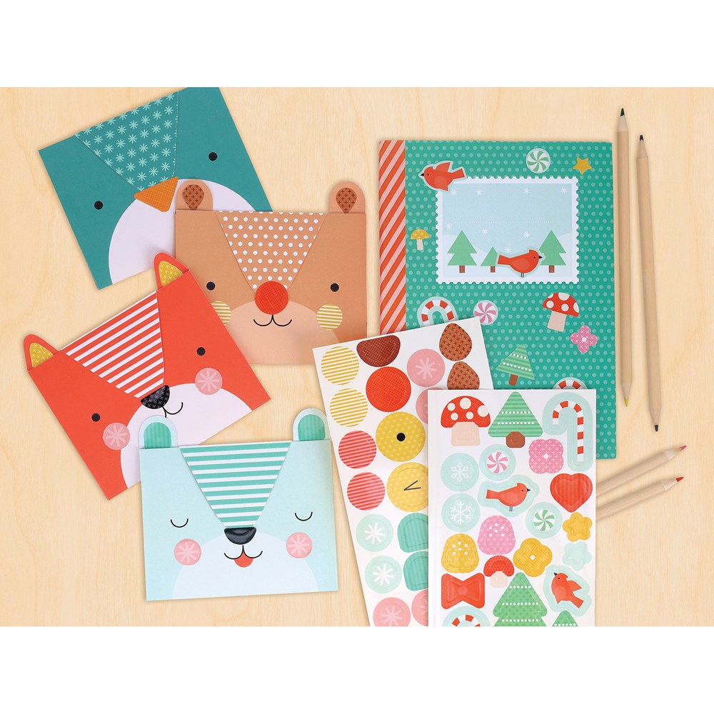 Maletín Set de papelería "My Stationary Set - Festive Pals" · Petit Collage