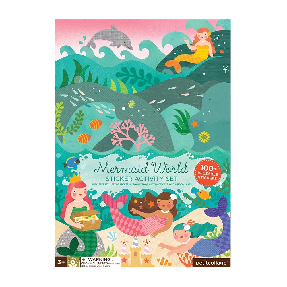 Set de pegatinas reposicionables "Mermaid World" · Petit Collage