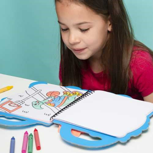 Libro para colorear + pegatinas · Omy