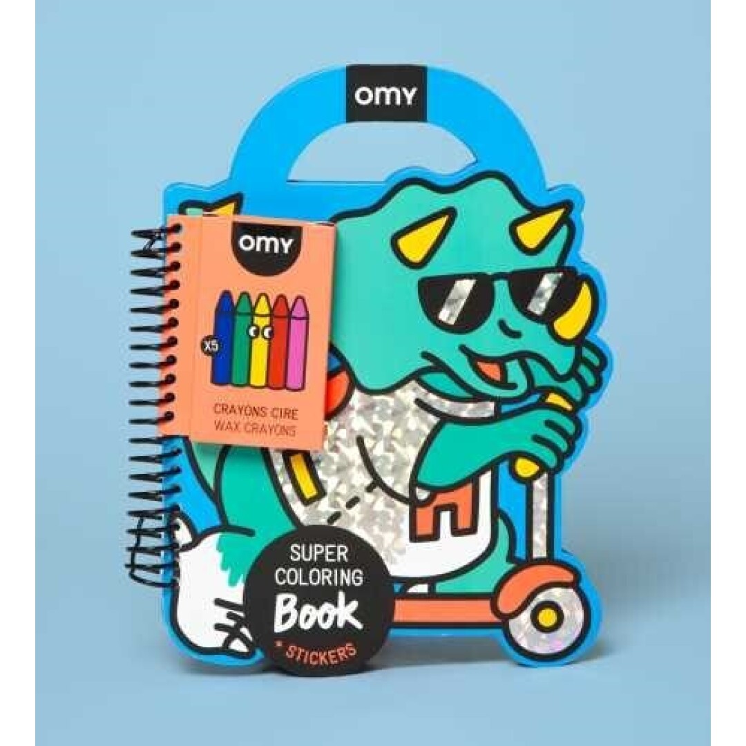 Libro para colorear + pegatinas · Omy