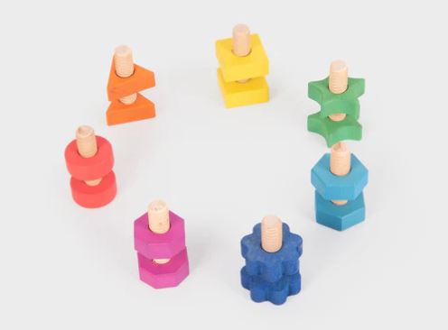 Tuercas con Formas Geométricas de Madera POR UNIDAD · Tickit