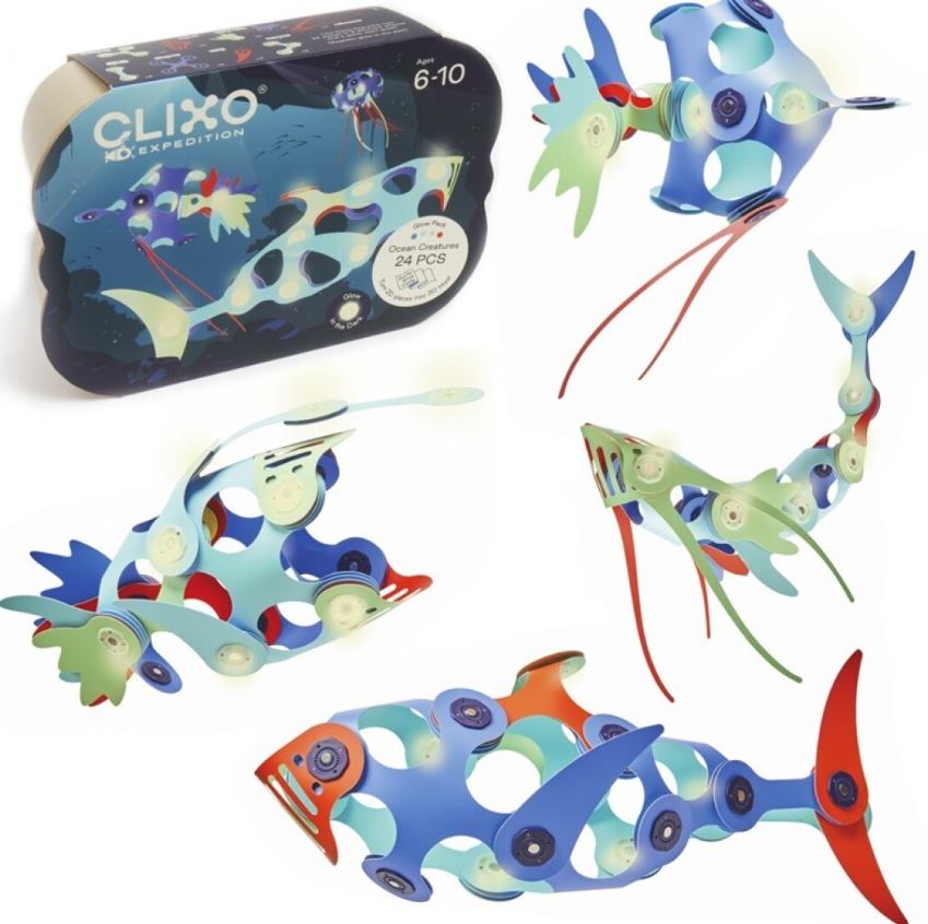 Glow Pack 24 piezas Ocean Creatures · Clixo