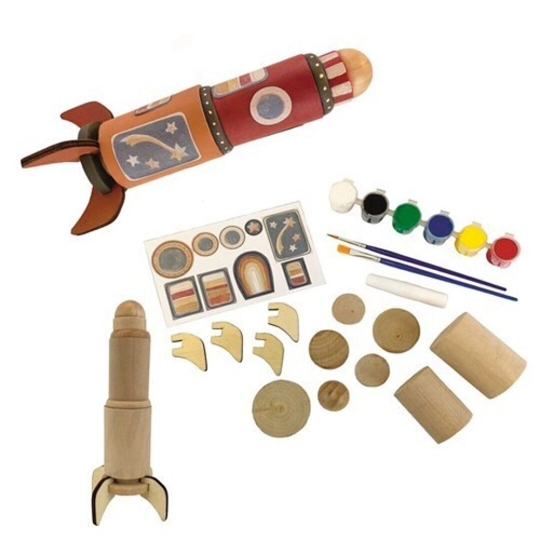 Cohete de Madera para Pintar · Egmont Toys