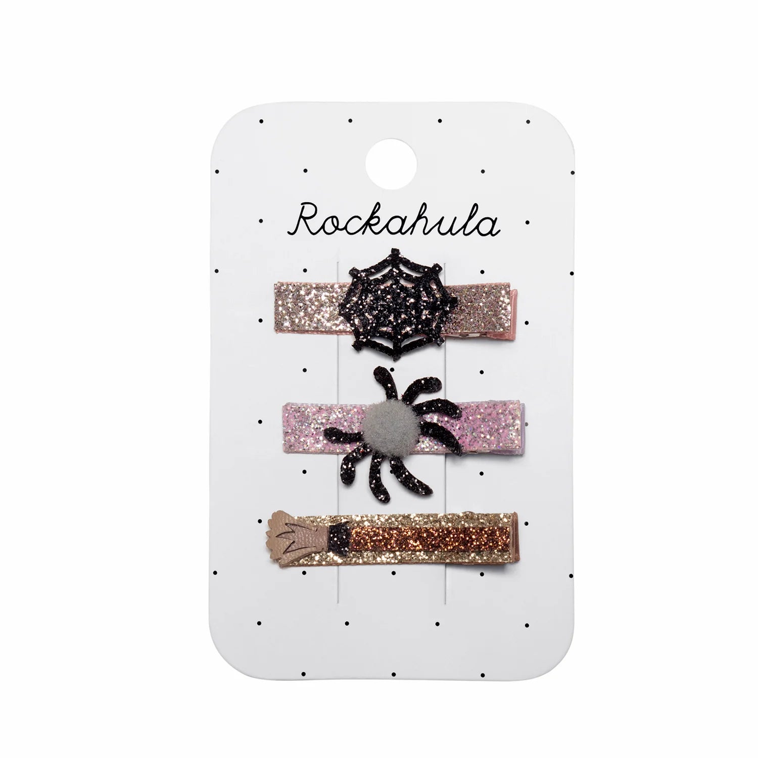 Pinzas para el pelo Spooky Spider Bar Clips · Rockahula