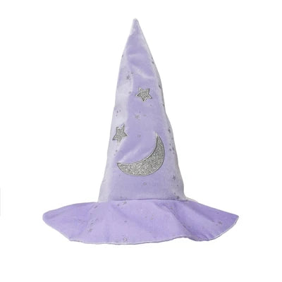 Sombrero de brujita de terciopelo lila (3-10 años) · Rockahula