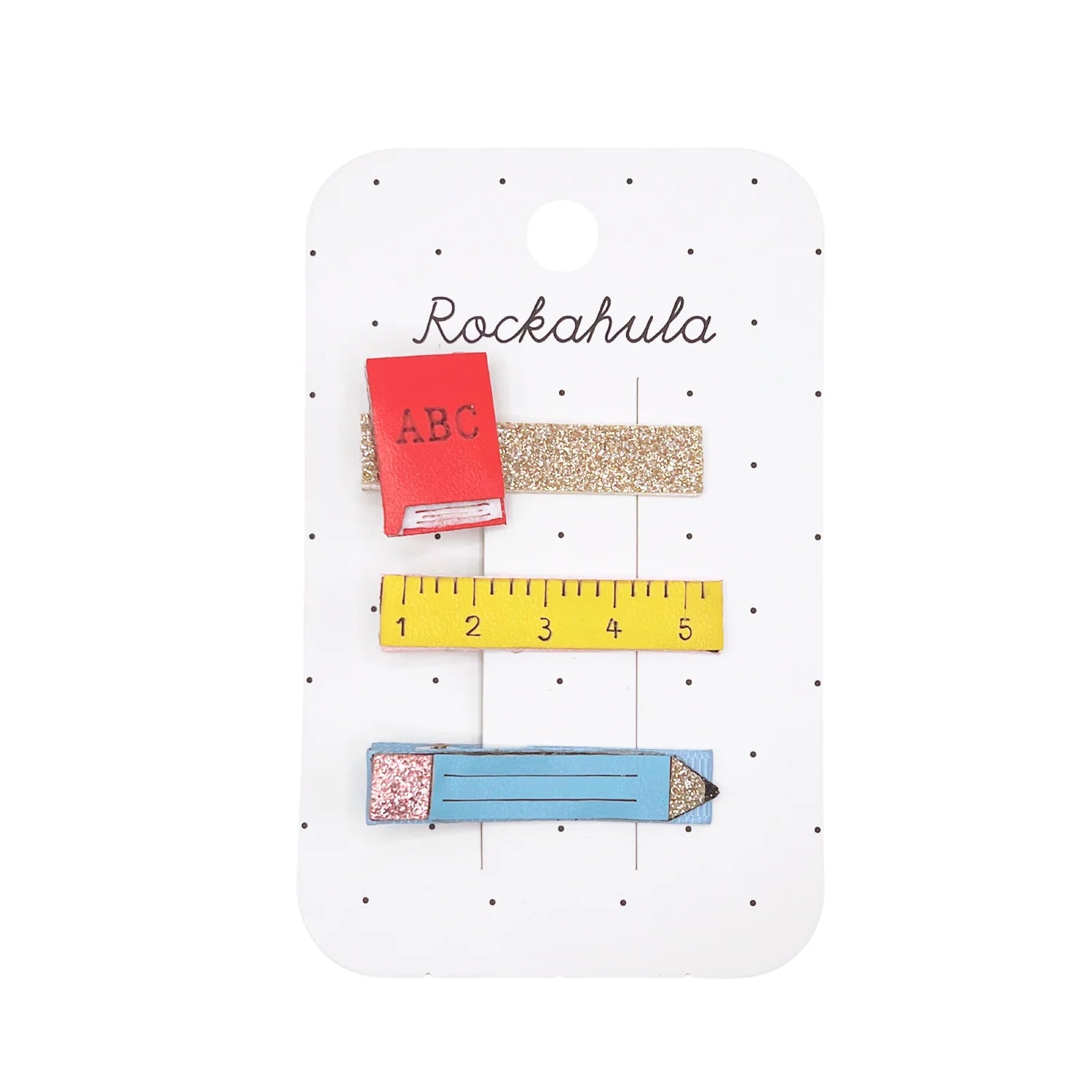 Pinzas para el pelo I Love School Clip Set· Rockahula
