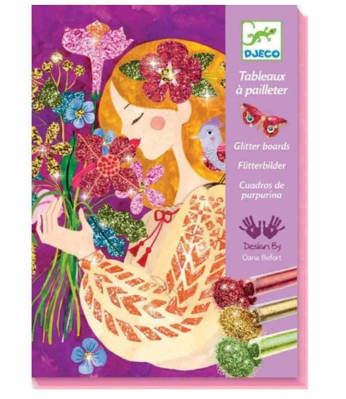 Cuadros purpurina El perfume de las flores · Djeco