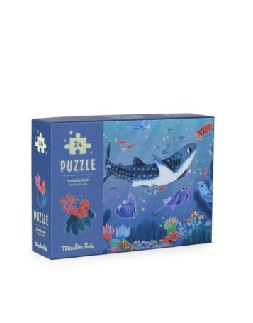 Puzzle fosforescente Bajo el mar Paulie (24 piezas) · Moulin Roty