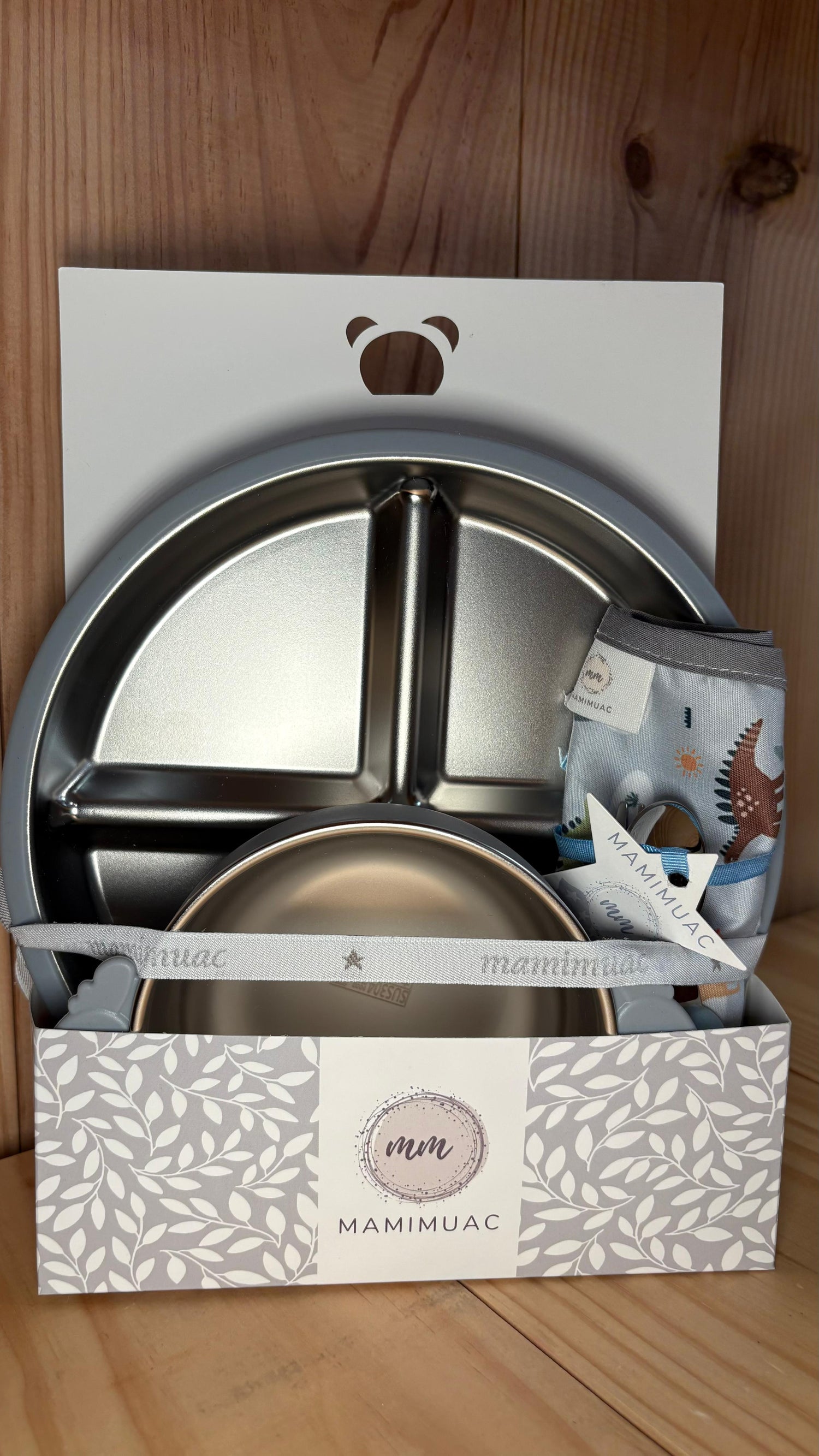 Set Vajilla acero y silicona 4 piezas  · Mamimuac