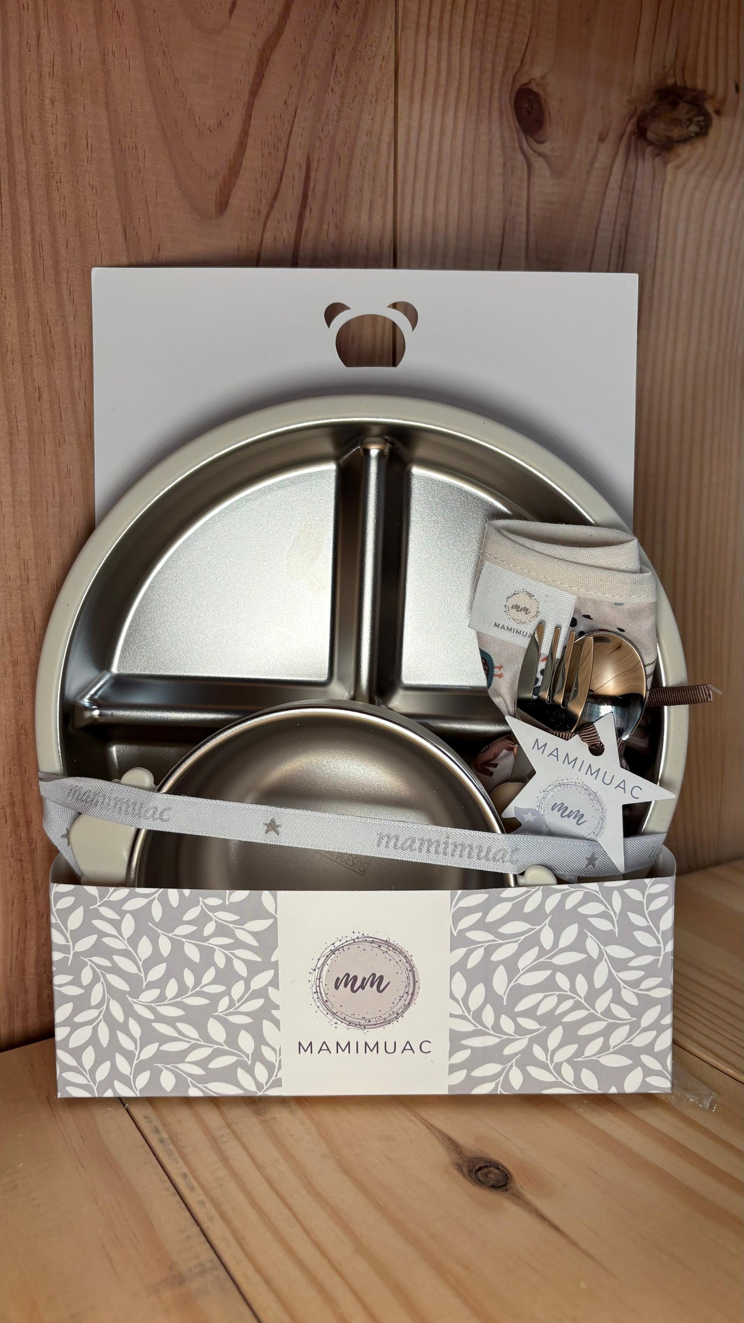 Set Vajilla acero y silicona 4 piezas  · Mamimuac