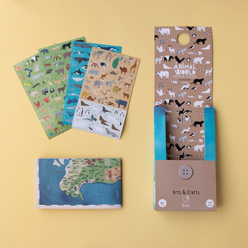 Animal world poster & stickers · Londji